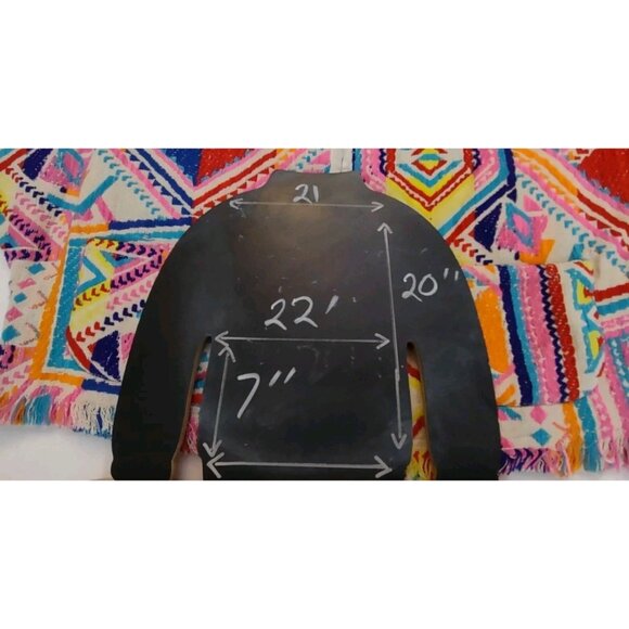 Anthropologie DRA GEO KIMONO Los Angeles Top Size Medium Multicolor 3/4 Sleeve - Picture 12 of 13